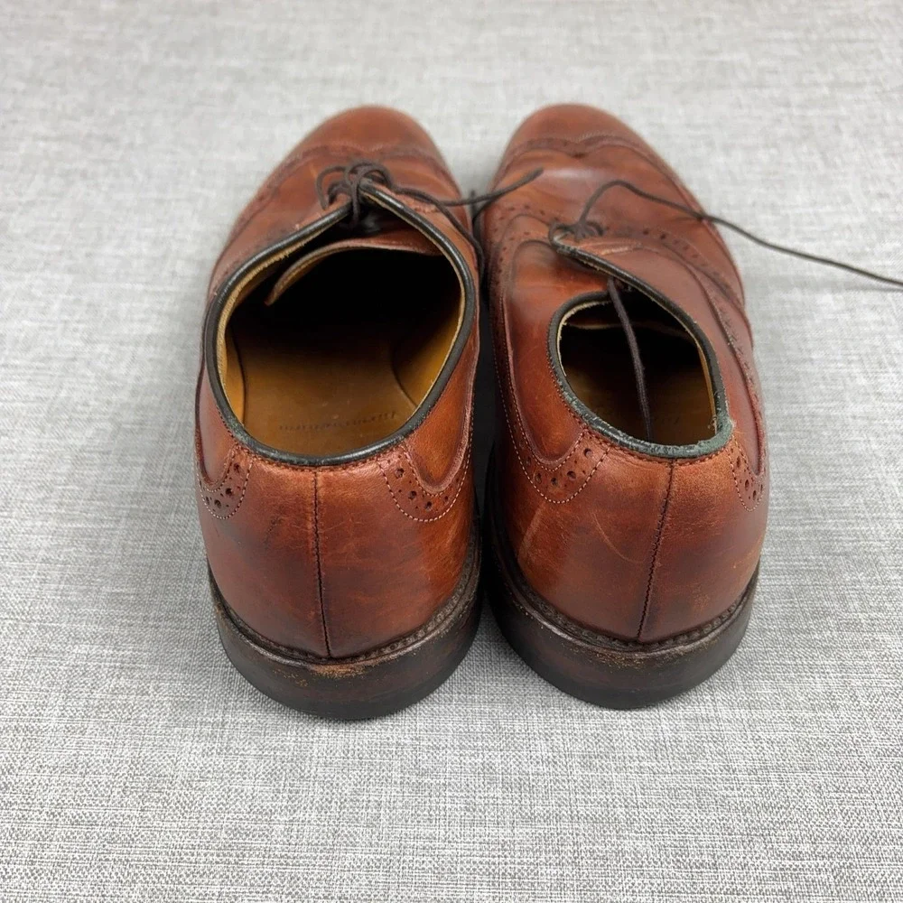 Allen Edmonds Birmingham Wingtip Oxford Dress Shoes Brown Leather USA Mens 11 D